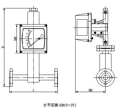 液體轉(zhuǎn)子流量計外形尺寸圖